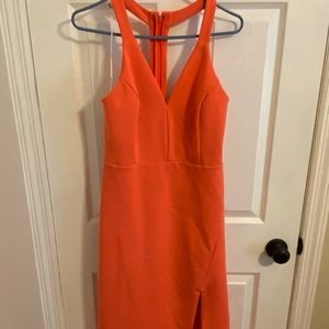 Neon Orange Bodycon Dress